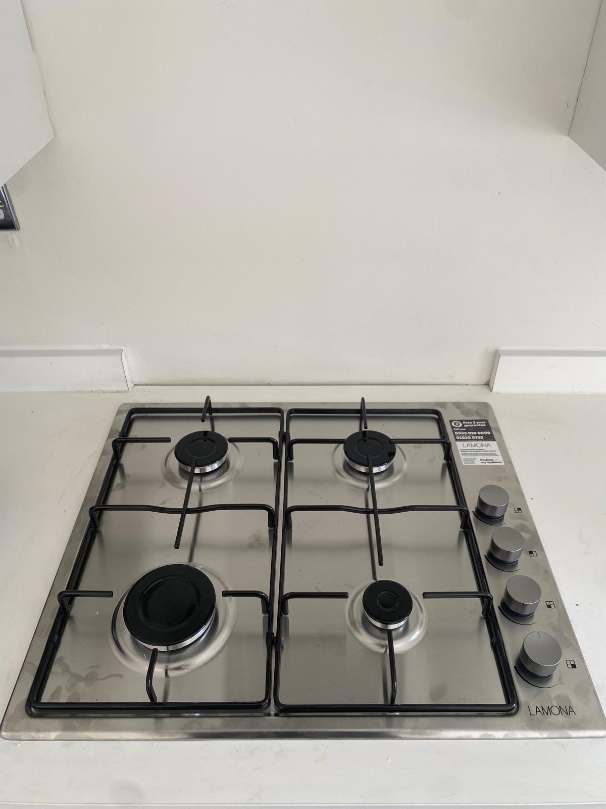 After: Lamona stainless steel gas hob